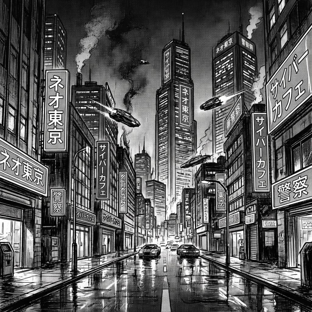 Cyberpunk City Background